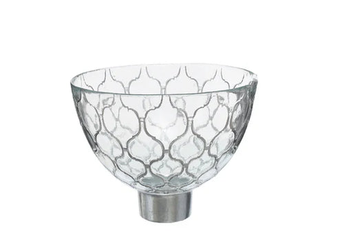 ArdaCam Luna Footed Serving Bowl - Silver, 25.5 cm