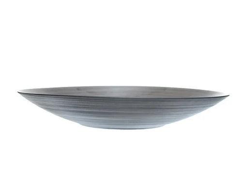 ArdaCam Circle Deep Serving Plate - Metallic Smoke Grey, 40 cm
