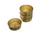 ArdaCam Angle Serving Plate & Bowls - Gold Rim, 5 Pieces for 4 People