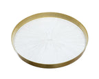 ArdaCam Angle Serving Plate & Bowls - Gold Rim, 5 Pieces for 4 People
