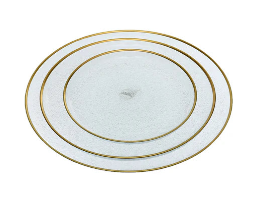 ArdaCam Avanos Dinner Set - Gold Rim, 19 Pieces for 6 People