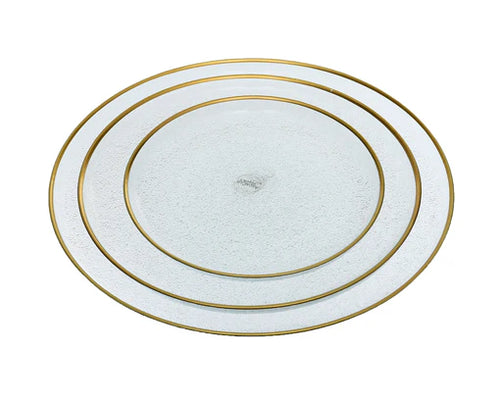 ArdaCam Avanos Dinner Set - Gold Rim, 19 Pieces for 6 People