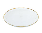 ArdaCam Avanos Serving Plate & Bowls - Gold Rim, 7 Pieces for 6 People