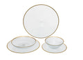 ArdaCam Base Dinner Set - Gold Rim, 25 Pieces for 6 People