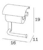 Double paper holder, with cover
