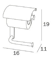 Double paper holder, with cover