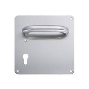 stainless steel door handle with plate WC