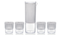 5-piece set (acrylic jug with 4 navy acrylic cups) M174