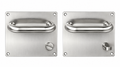 stainless steel door handle with plate WC