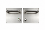 stainless steel door handle with plate WC