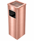Rose Gold Square Stainless  304  Stand Ashtray Bin