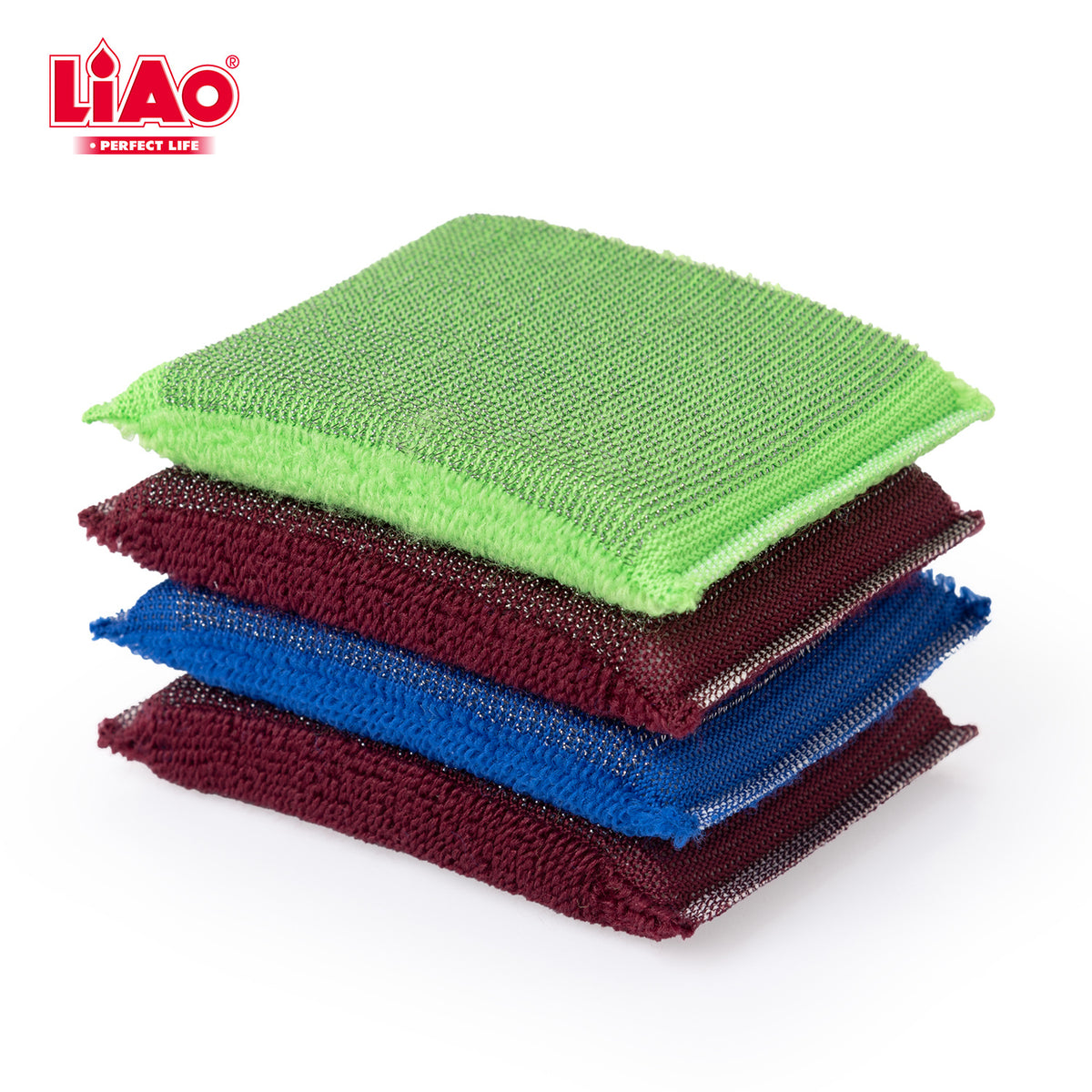 Dish Sponge 4 pcs Mixed Colors Liao F130045