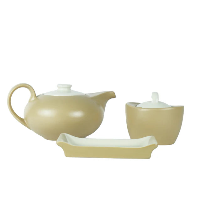 Faria & Bento Medium Tea Serving Set - Beige, 3 Pieces