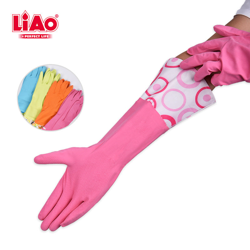 Colored Dishwashing Gloves 60 g Size L Liao / H130021-L