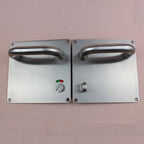 stainless steel door handle with plate WC