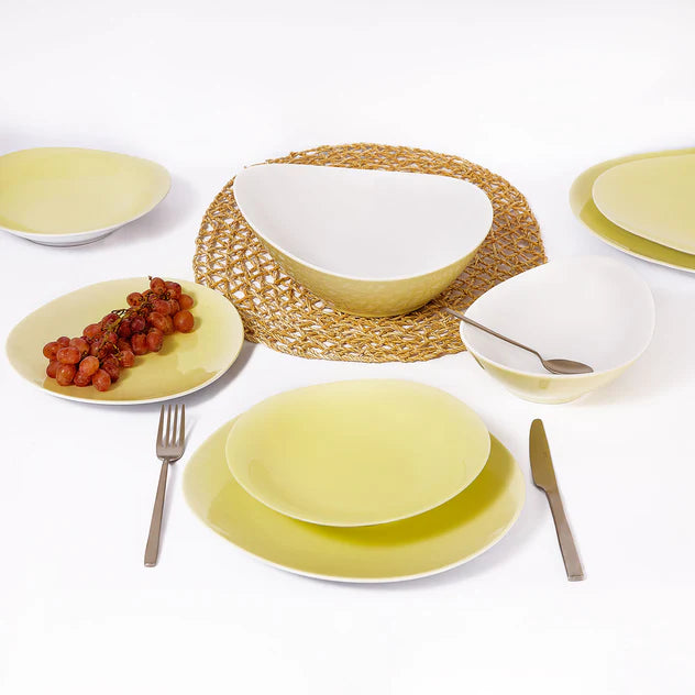 Tunisie Island Dinner Set - Yellow, 18 Pieces