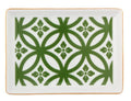 Porland Morocco Rectangular Plate - Green, 18x13cm