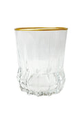 Pasabahce Gaia Old Fahioned Glass - Gold Rim, 270ml