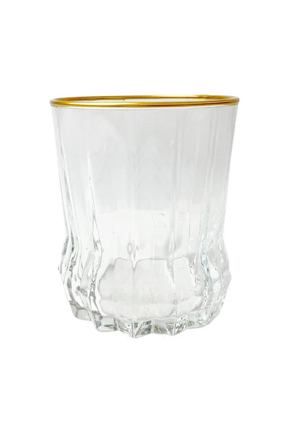 Pasabahce Gaia Old Fahioned Glass - Gold Rim, 270ml