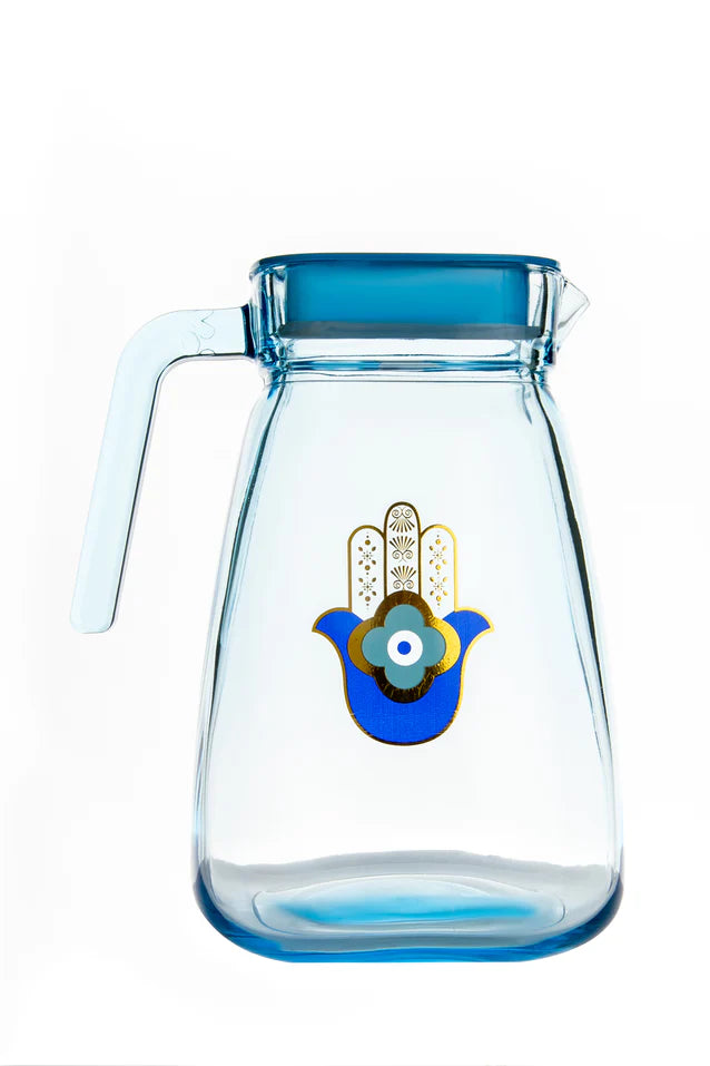 Mindada Layal Carre Pitcher with Lid - Turquoise, 1.8L