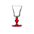 Pasabahce Victoria White Wine Glass - Red Stem, 195 ml