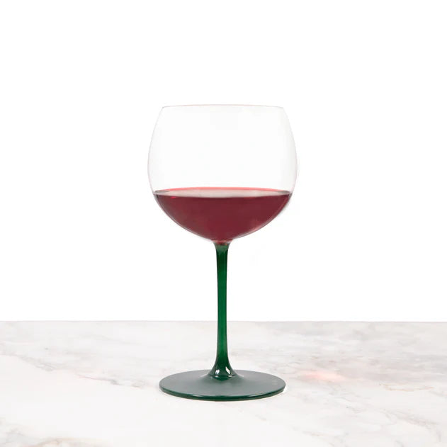 Pasabahce Chateau Bourgogne Blanc Glass - Green Stem, 570ml