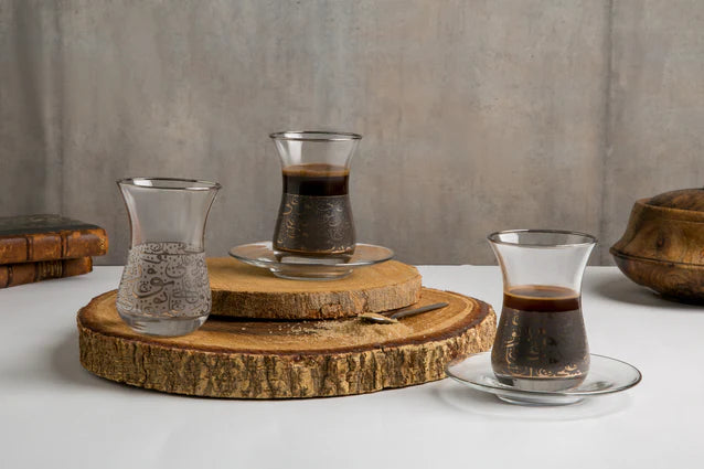 Mindada Noor Tea Set - 18 Pieces, 160ml