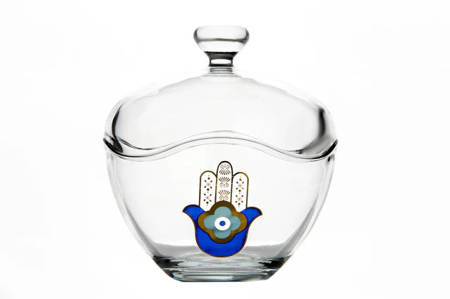 Mindada Layal Toscana Candy Bowl - Blue Hand of Fatima, 13cm