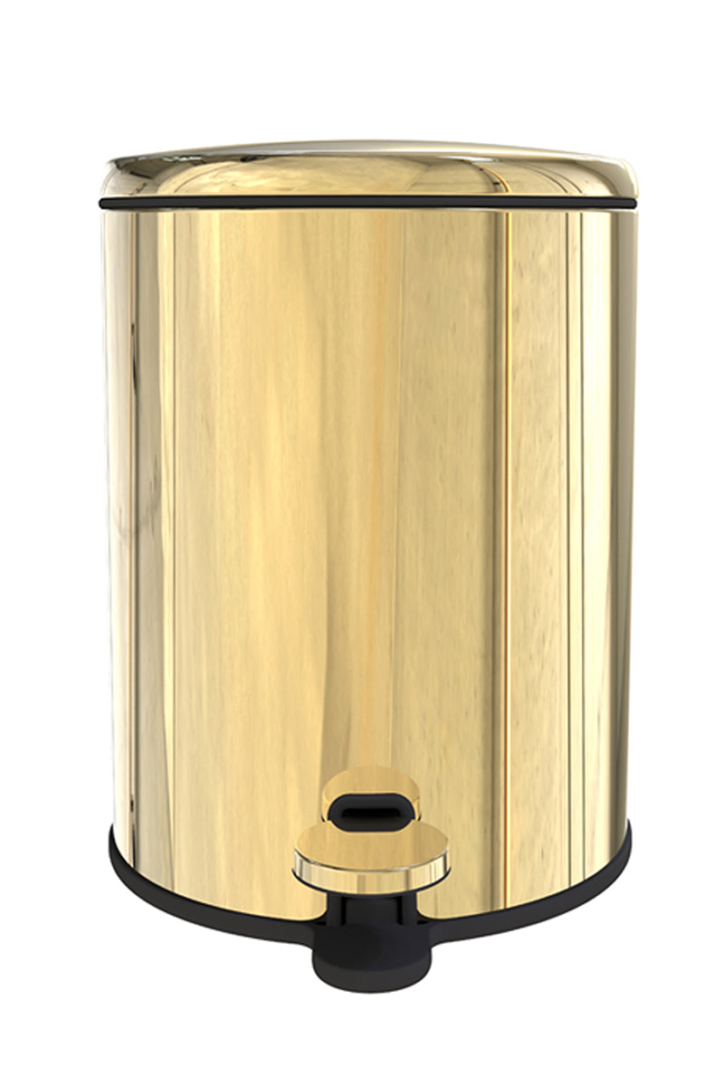 Primanova Soft - Hydraulic Stainless Steel Trash Can 12L Gold