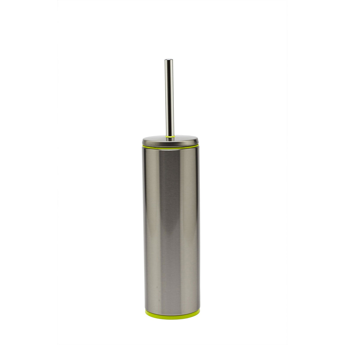 P.NOVA,CIGO TOILET BRUSH STAINLESS STEEL MAT SATIN; INNER SIDE GREEN