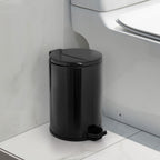 Primanova Soft - Hydraulic Stainless Steel Trash Can 20L Black