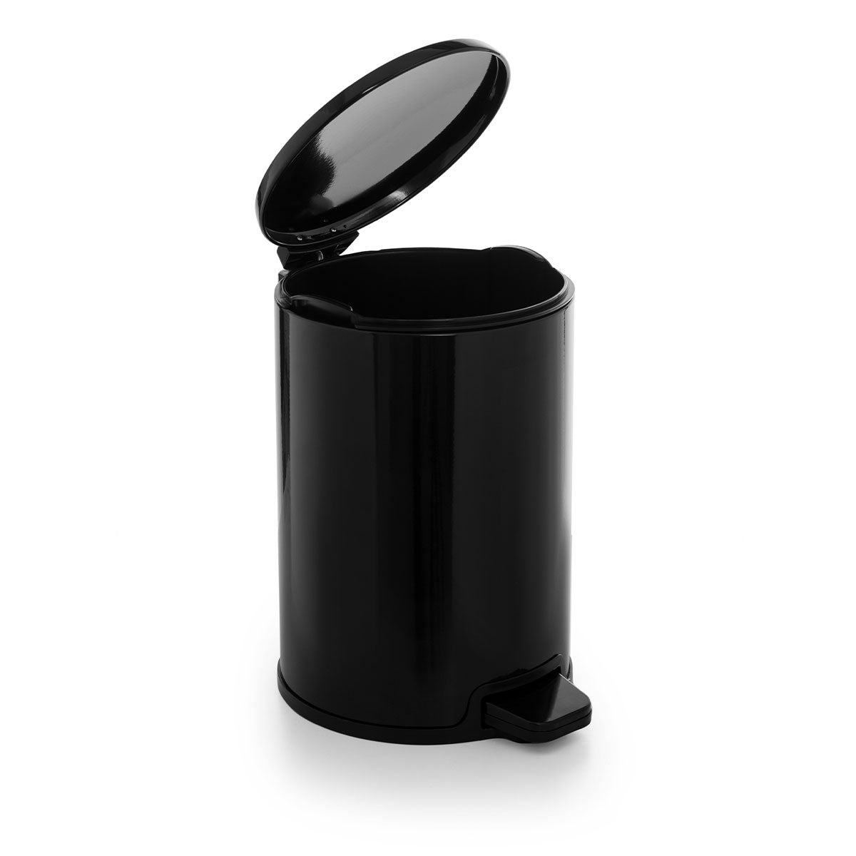 Primanova Soft - Hydraulic Stainless Steel Trash Can 20L Black