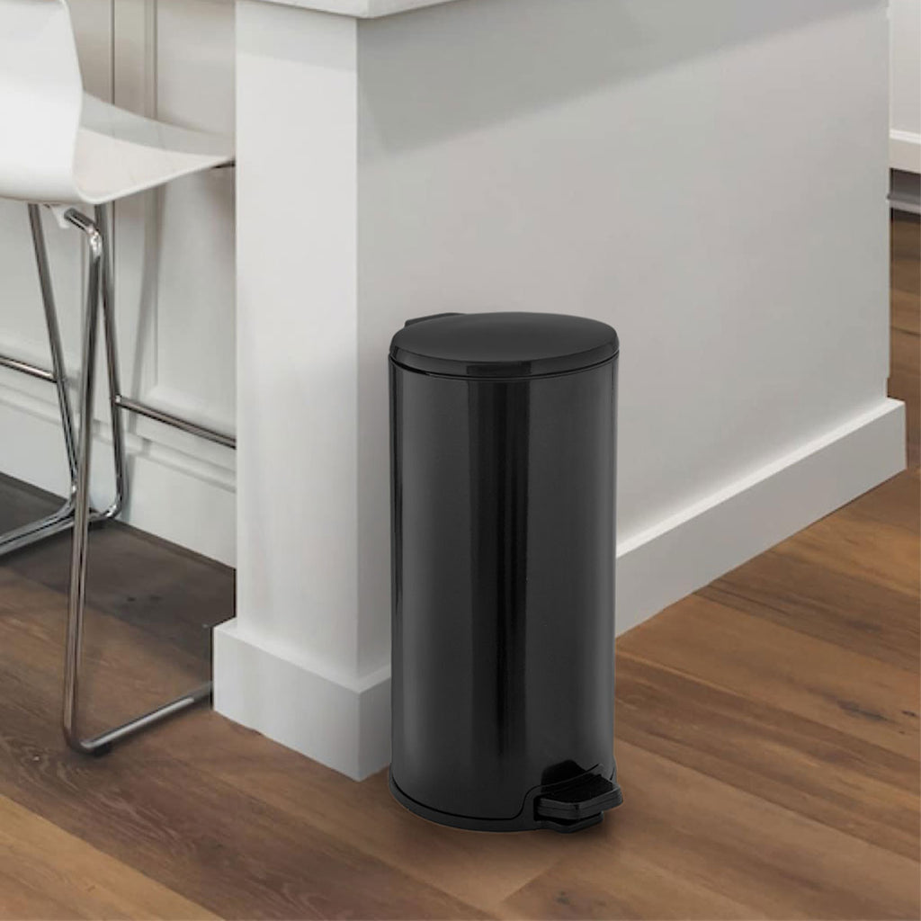 Primanova Soft - Hydraulic Stainless Steel Trash Can 40L Black