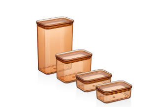 Ivy Storage Box Set 4 pcs (2,1 L/0,9 L/0,4 L x 2) M15Y