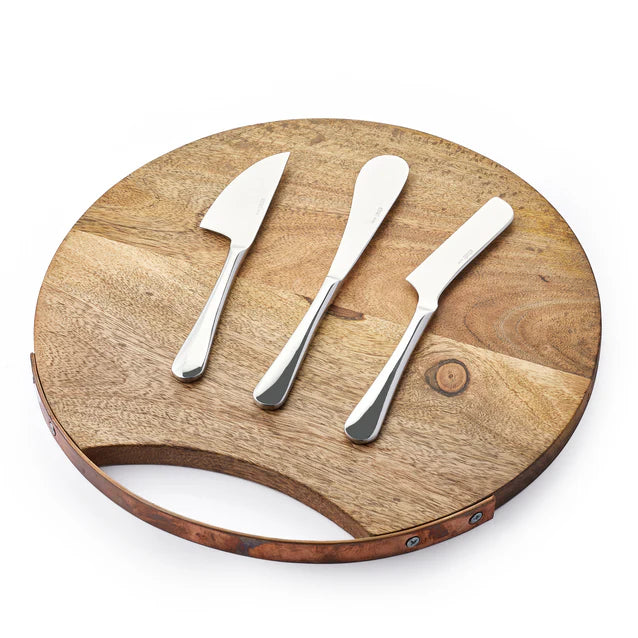 Mio Mazag Round Serving Platter with Copper Handle - 36cm