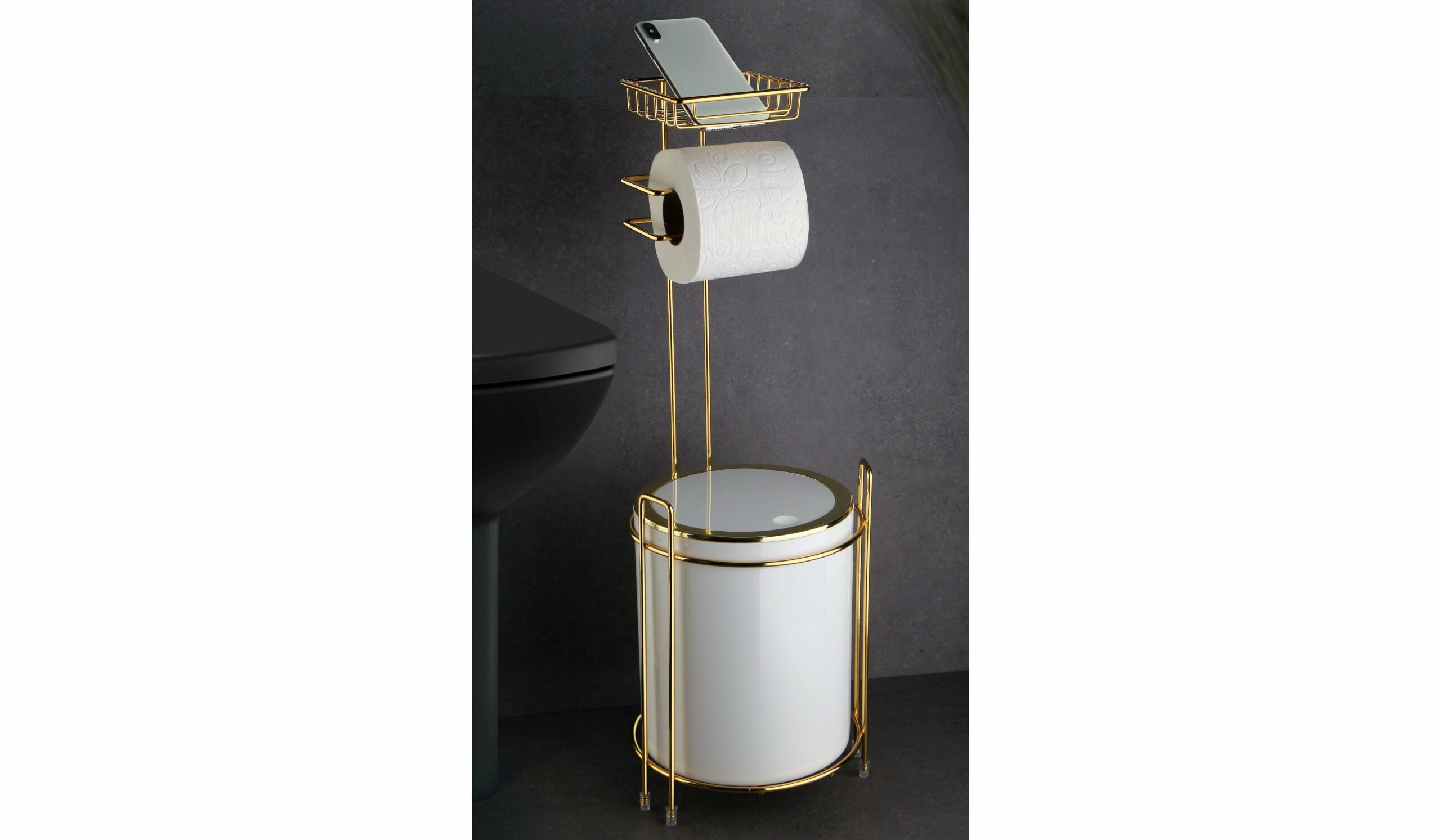 Bathroom stand with trash