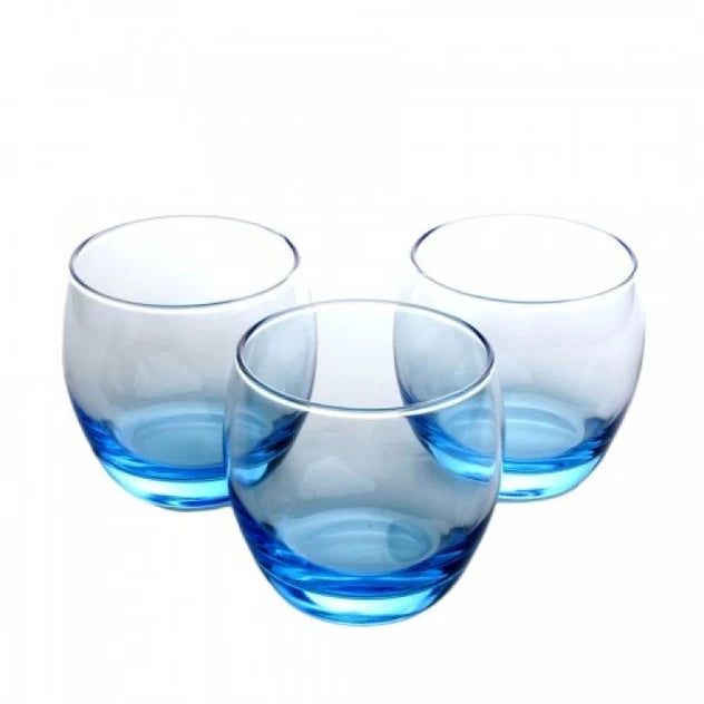 Pasabahce Barrel Old Fashioned Glass - Blue, 340ml Color:Blue