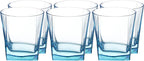 Pasabahce Carre Old Fashioned Glass - Blue, 310ml