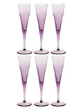 Pasabahce V-Line Champagne Flute Glass - Purple, 150ml