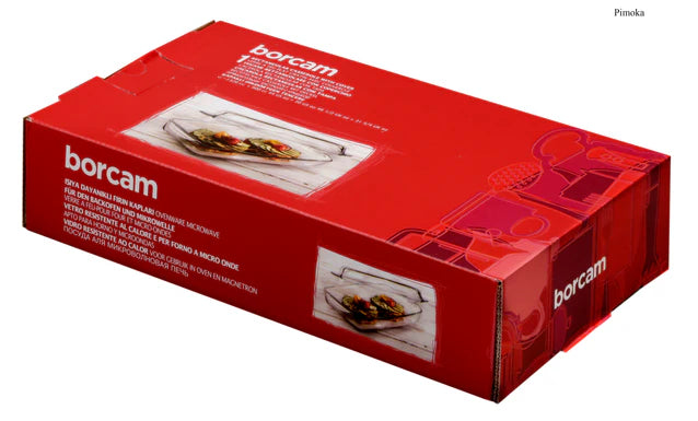 طاجن بوركام مستطيل مع غطاء - 1.3 لتر