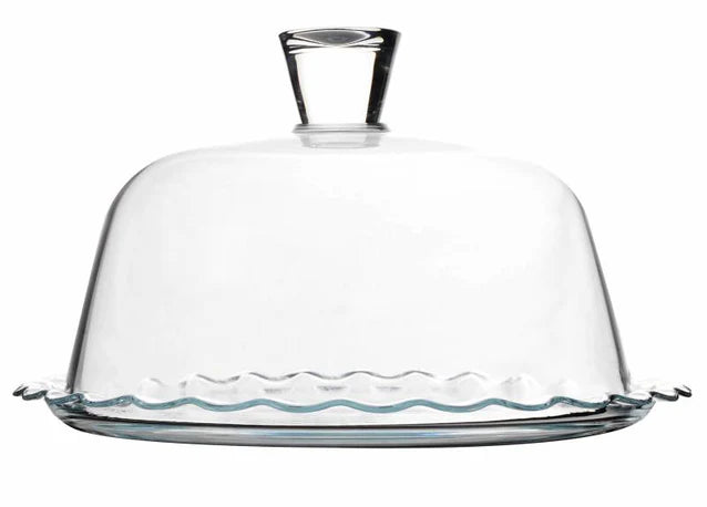 Pasabahce Petite Patisserie Serving Platter with Dome - 26.4cm