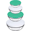 Pasabahce Chef's Bowl with Cover Set - 4 Pieces