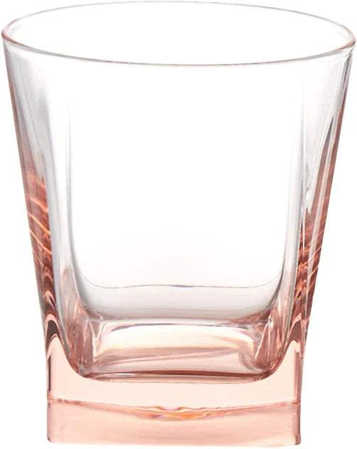 Pasabahce Carre Old Fashioned Glass - Pink, 205ml