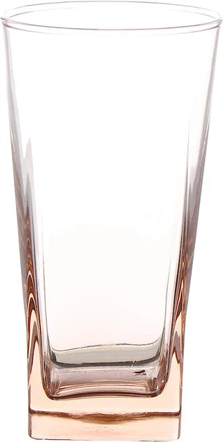 Pasabahce Carre Highball Glass - Pink, 305ml