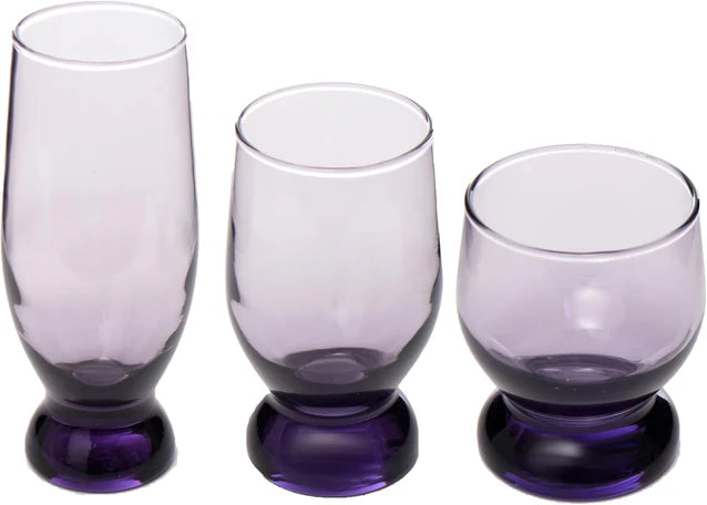 Pasabahce Aquatic Tumblers Set - Purple, 18 Pieces
