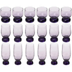 Pasabahce Aquatic Tumblers Set - Purple, 18 Pieces