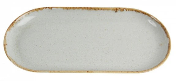 Porland Seasons Oval Serving Platter - Grey, 30x15cm