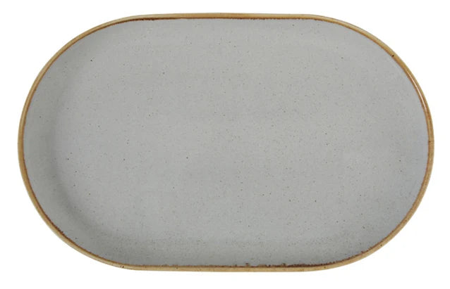 Porland Seasons Oval Serving Platter - Grey, 32x20cm