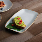 Porland Seasons Rectangular Serving Platter - Grey, 31x18cm