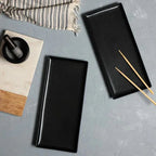 Porland Seasons Rectangular Serving Platter - Black, 35x16cm